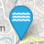 Drinking water filling station icon